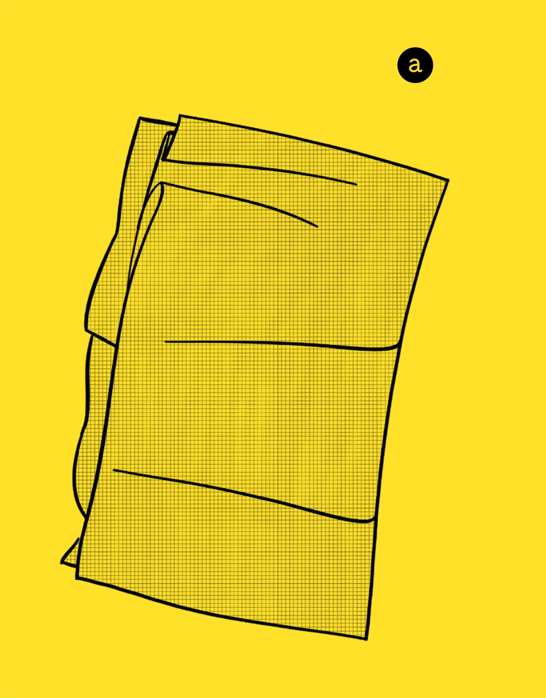 Ilustración de un bolsillo de almacenamiento cosido sobre la tela plegada de la hamaca.